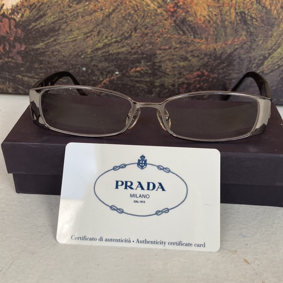 Prada Frames Glasses Certificate Of Authenticity Case Included - Picture 9 of 10